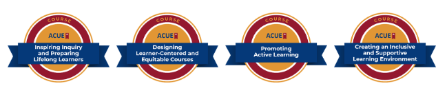 ACUE teaching credential badges