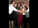 Lab members hugging at Nikki's wedding