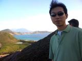 2009 St Kitts microRNA Meeting - lab member on top of a mountain