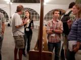 People chatting at CSHL