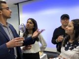 Hema Manjunath Thesis Celebration - attendees socializing