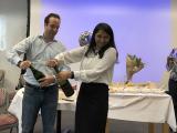 Hema Manjunath Thesis Celebration - champagne