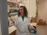 Lab member at work