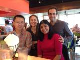 Lauren Zeitel's Going Away Party - Lauren, Dr. Mendell, and two attendees