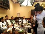 Rogue One - lab members in costumes at dinner