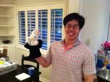 Tony Hsieh Going Away Party - Tony pulling a rabbit out of a hat