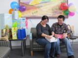 Yan and Guanglu Baby Shower - opening gifts