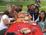 People at restaurant table
