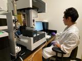 Team member working in the lab