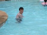 Team members in pool