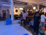 At the bowling alley