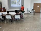 Teacher engaging students