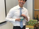 Mahmoud with his HHMI cup